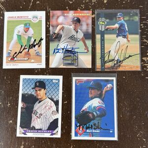 MLB Baseball In Person Autos 5 Card Lot Rod Henderson Charlie Montoyo Buckley